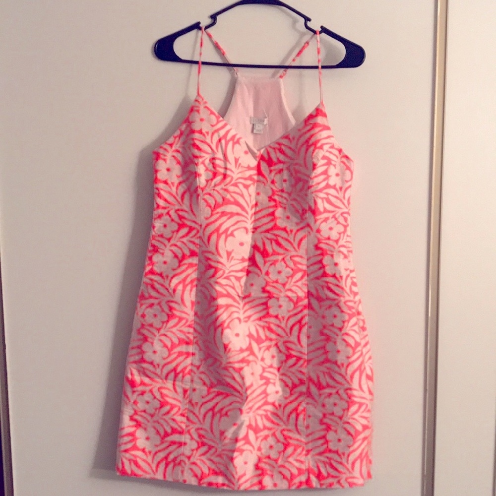 JCrew Floral Jacquard Tank Dress